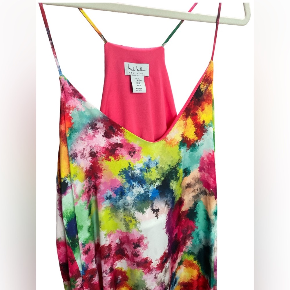 Anthropologie Nicole Miller Watercolor Maxi EEUC Size XL - Picture 2 of 4